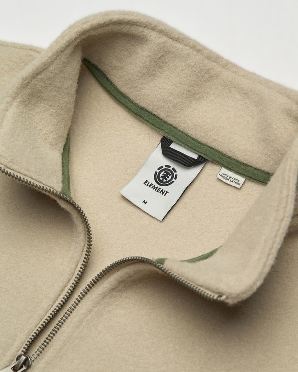 Element Sefton  1/4 Zip Fleece - Oatmeal Heather