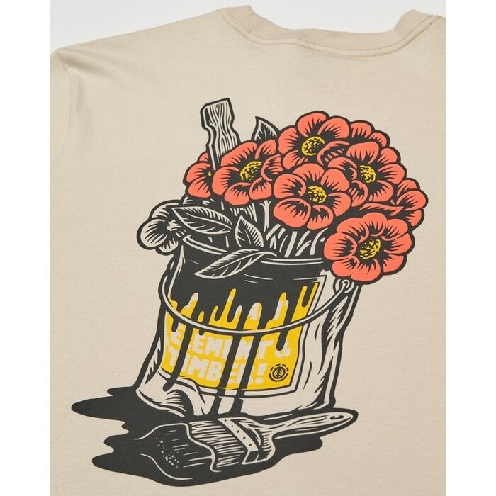 Element Timber Flower Pot S/S Tee - Oat Milk