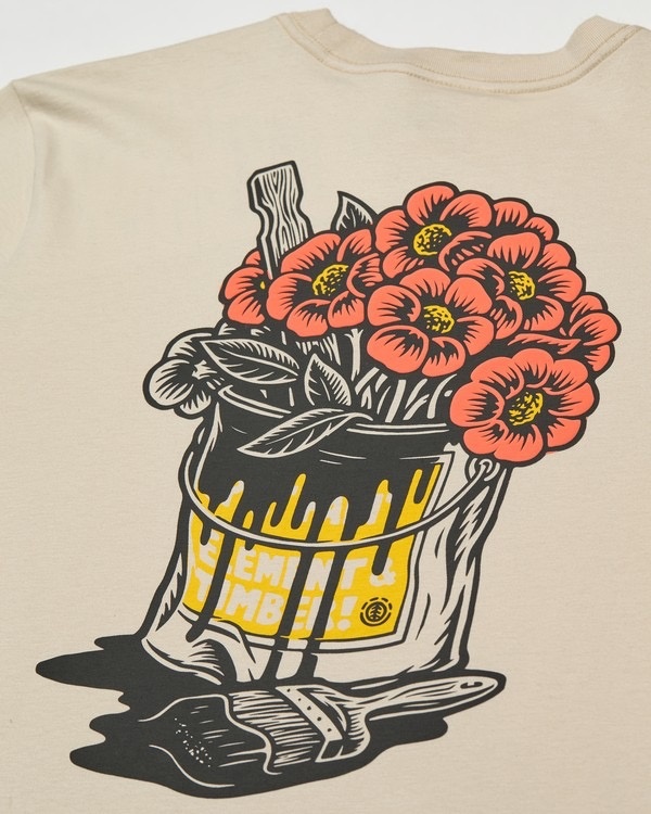 Element Timber Flower Pot S/S Tee - Oat Milk