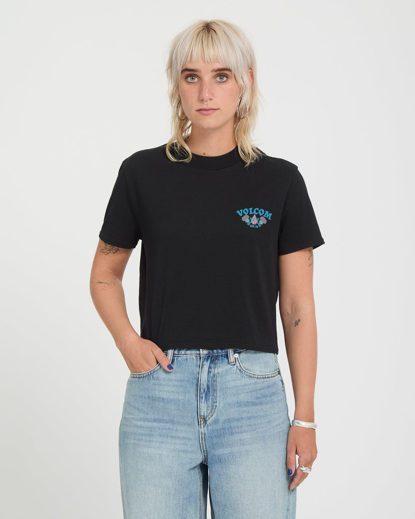 Volcom Dial Crop Tee - Black