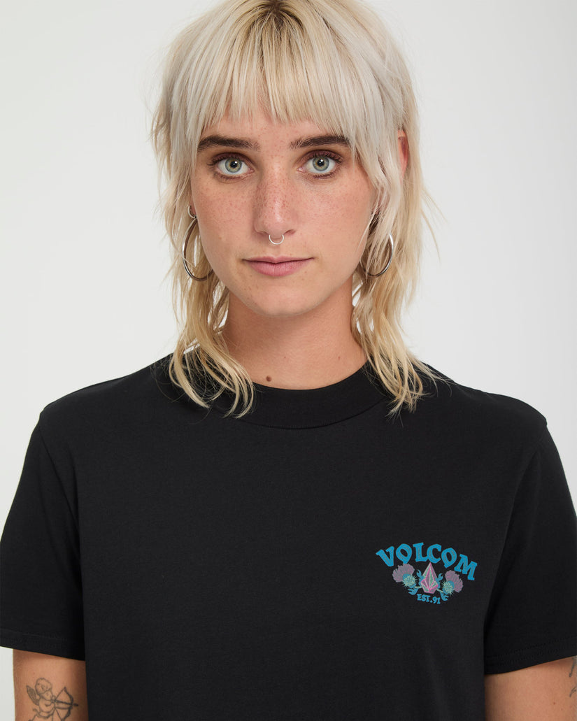 Volcom Dial Crop Tee - Black