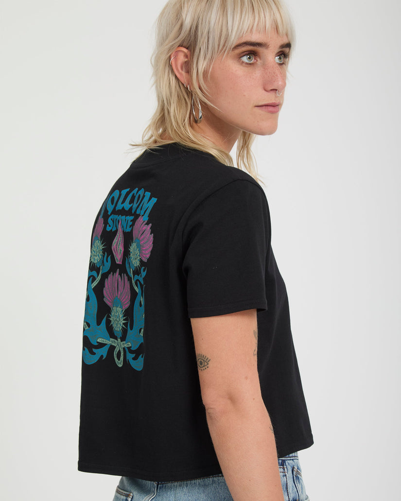 Volcom Dial Crop Tee - Black