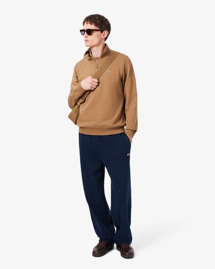 Lacoste Pantalon de survêtement molleton relaxed fit - Bleu Marine