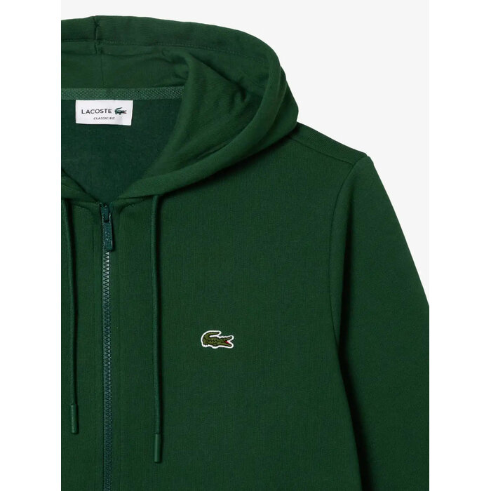 Lacoste Sweatshirt Zippé Lacoste avec Poche Kangourou - Vert