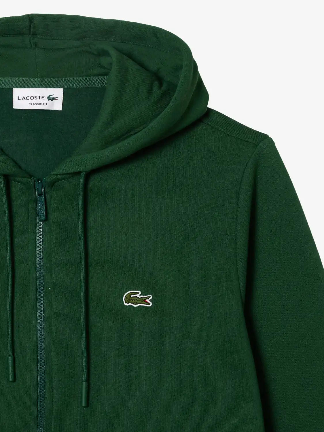 Lacoste Sweatshirt Zippé Lacoste avec Poche Kangourou - Vert
