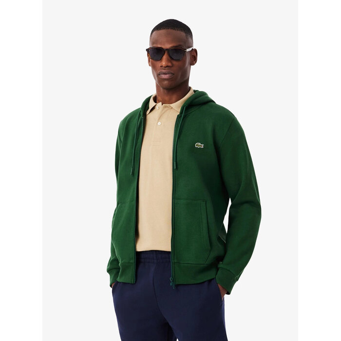 Lacoste Sweatshirt Zippé Lacoste avec Poche Kangourou - Vert