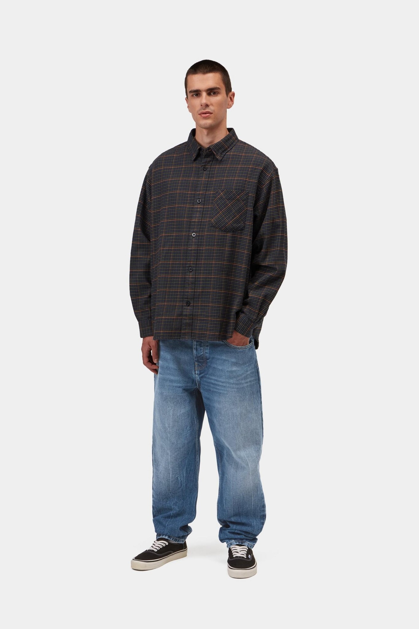 Carhartt WIP Newel Pant - Blue Marble Used Washed