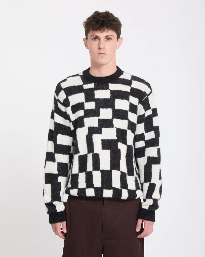 Volcom Carrau Sweater Check - Black