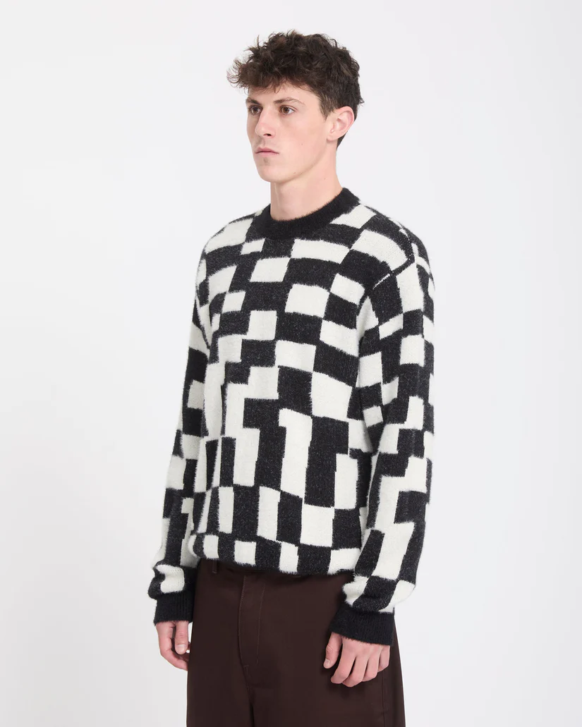 Volcom Carrau Sweater Check - Black