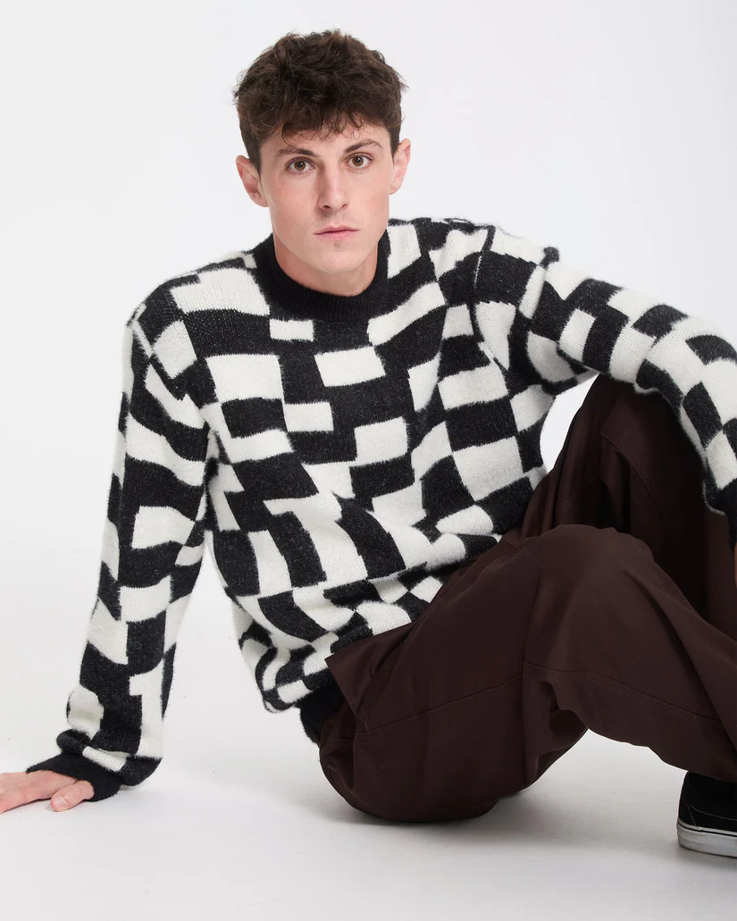 Volcom Carrau Sweater Check - Black