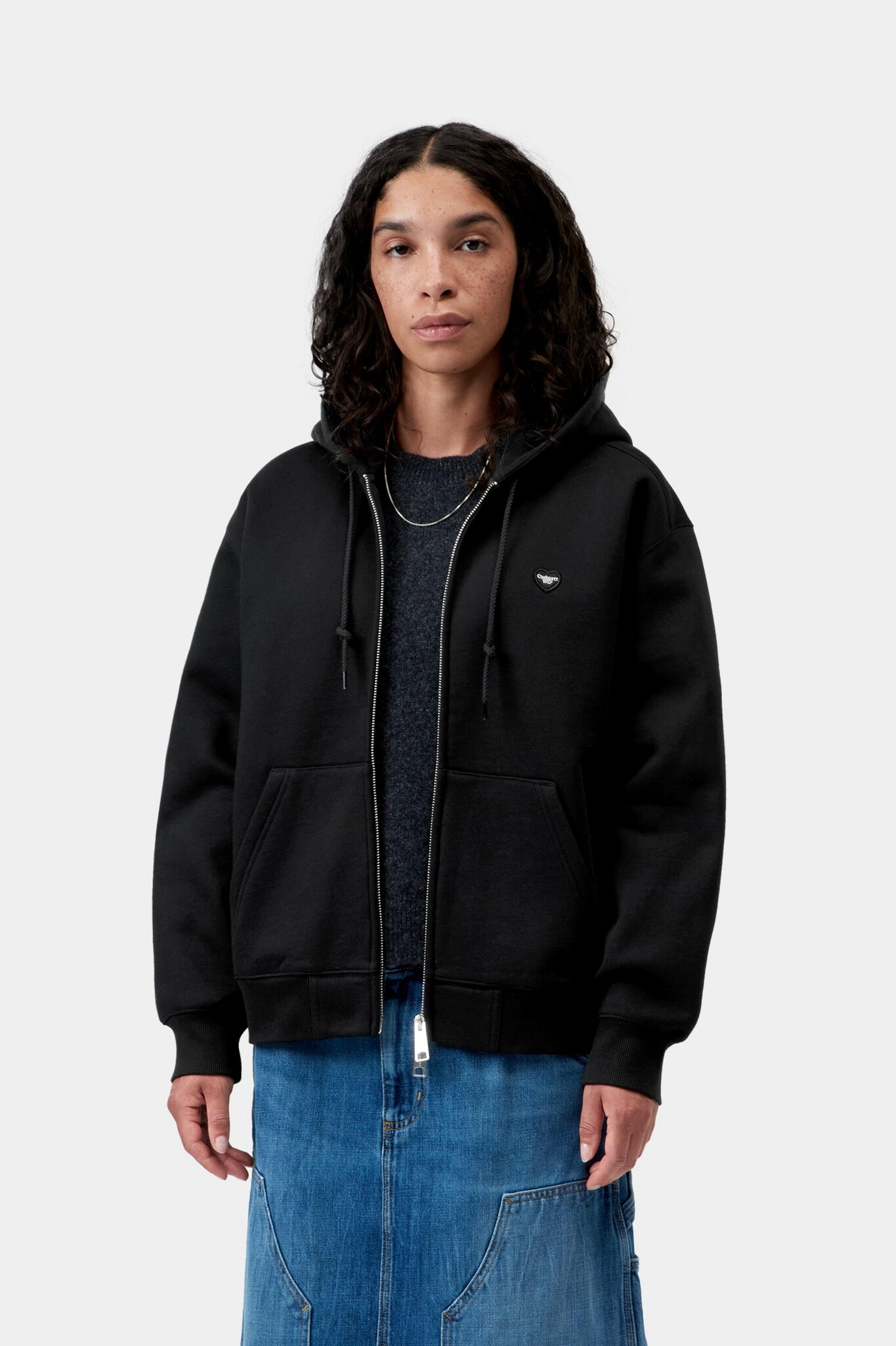 Carhartt WIP W' HD Small Heart Patch Jacket - Black/Black