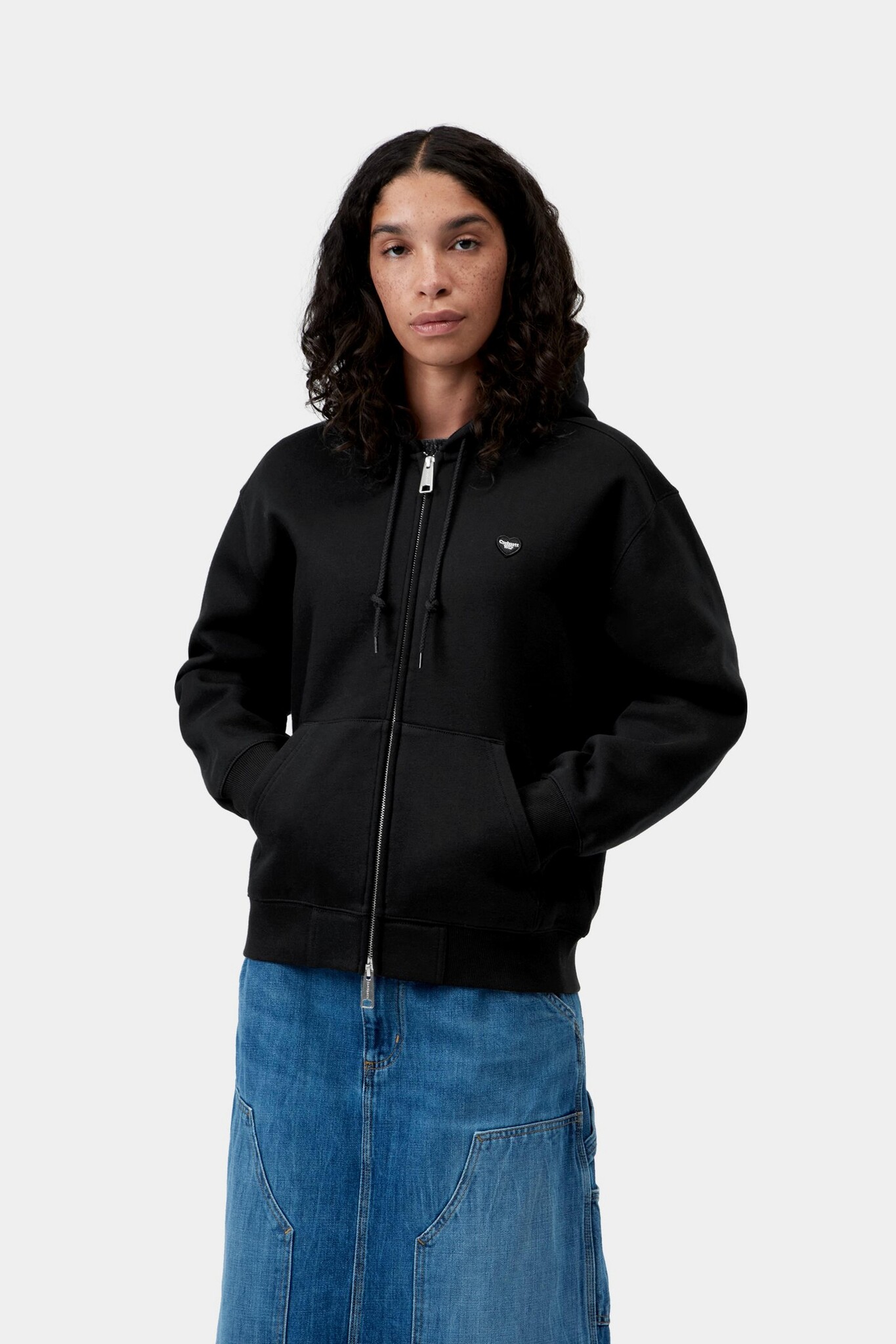 Carhartt WIP W' HD Small Heart Patch Jacket - Black/Black