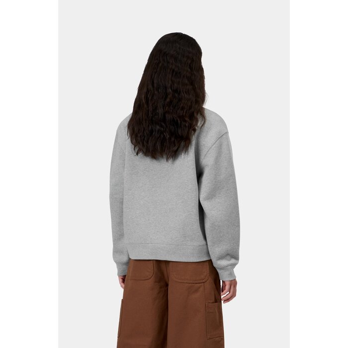 Carhartt WIP W' Small Heart Patch Sweat - Grey Heather/Black