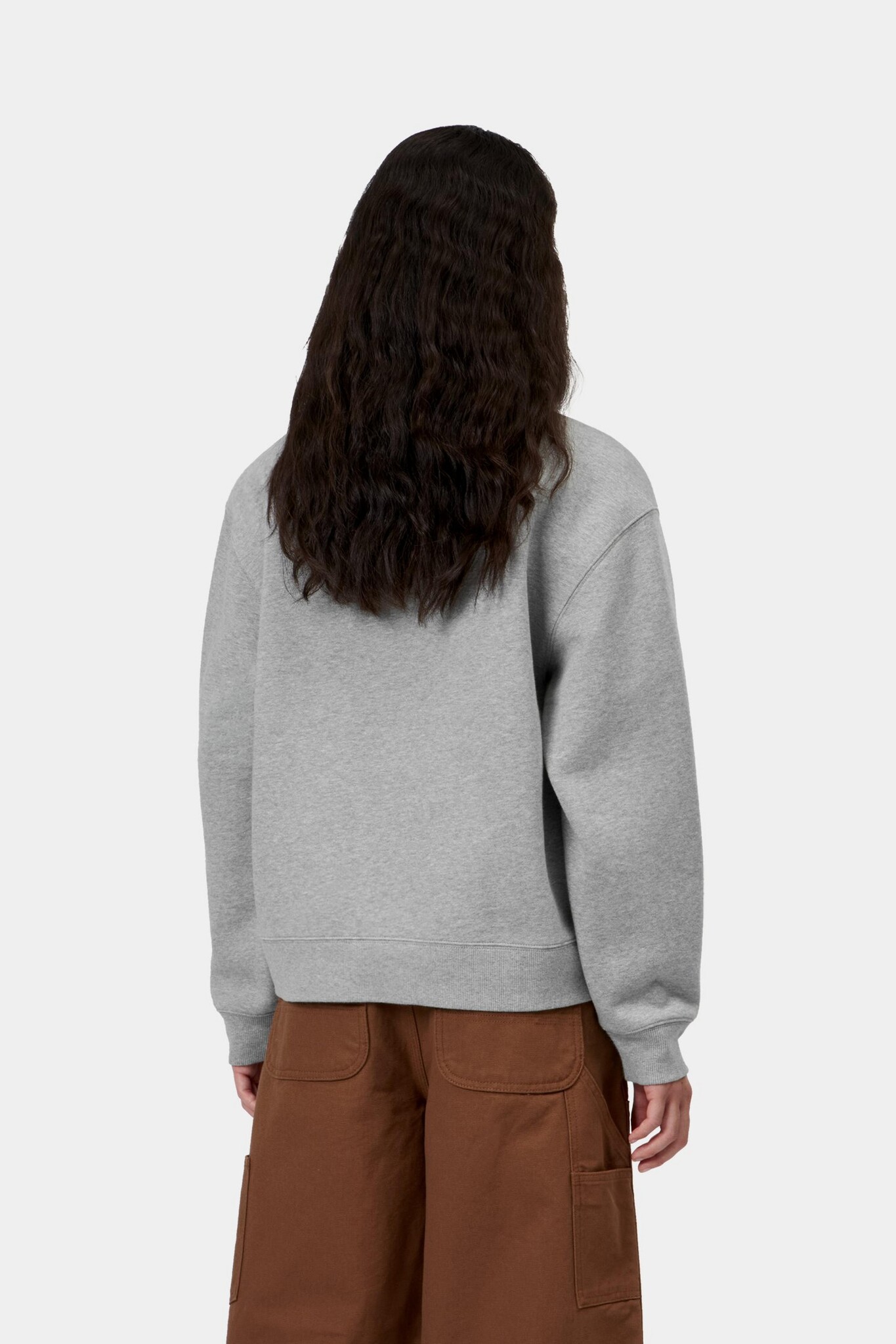 Carhartt WIP W' Small Heart Patch Sweat - Grey Heather/Black