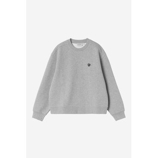 Carhartt WIP W' Small Heart Patch Sweat - Grey Heather/Black