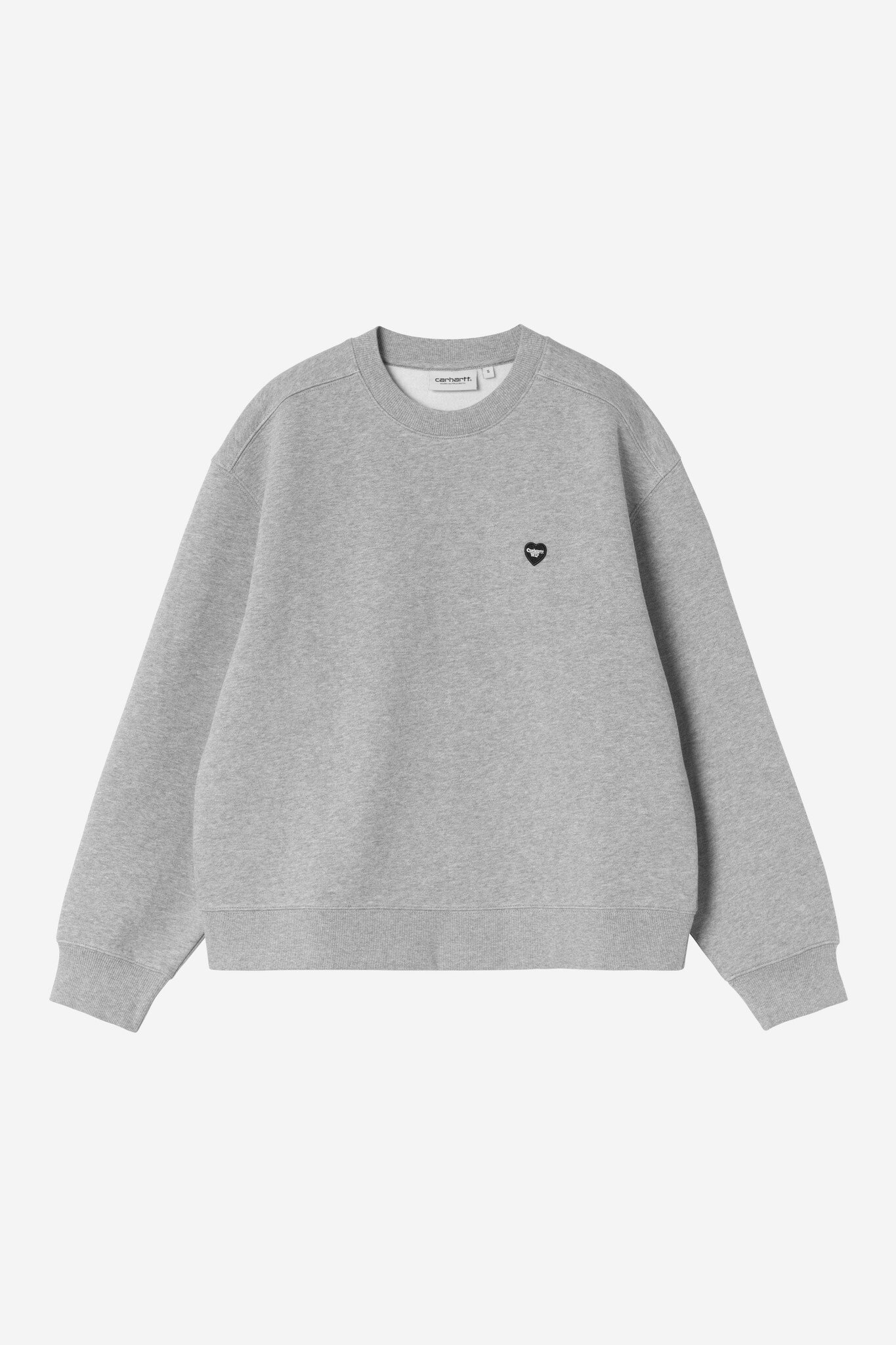 Carhartt WIP W' Small Heart Patch Sweat - Grey Heather/Black
