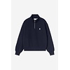 W' Casey High Neck Sweat - Dark Navy/Silver