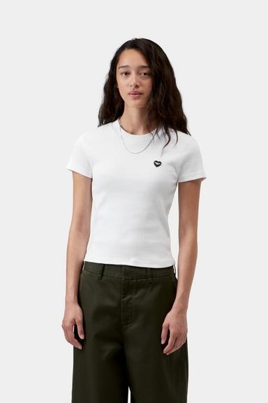Carhartt WIP W' S/S Small Heart Patch T-Shirt - White/Black