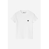 W' S/S Small Heart Patch T-Shirt - White/Black