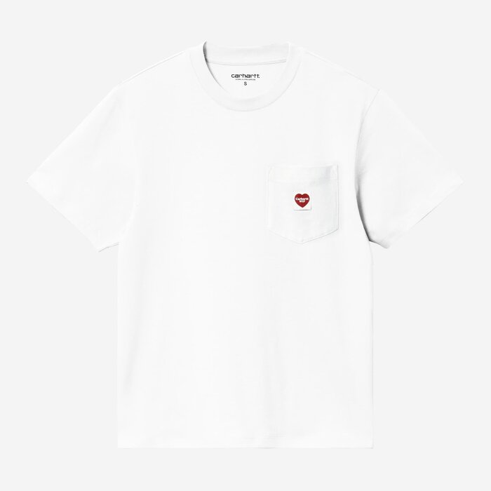 Carhartt WIP W' S/S Pocket Small Heart T-Shirt - White