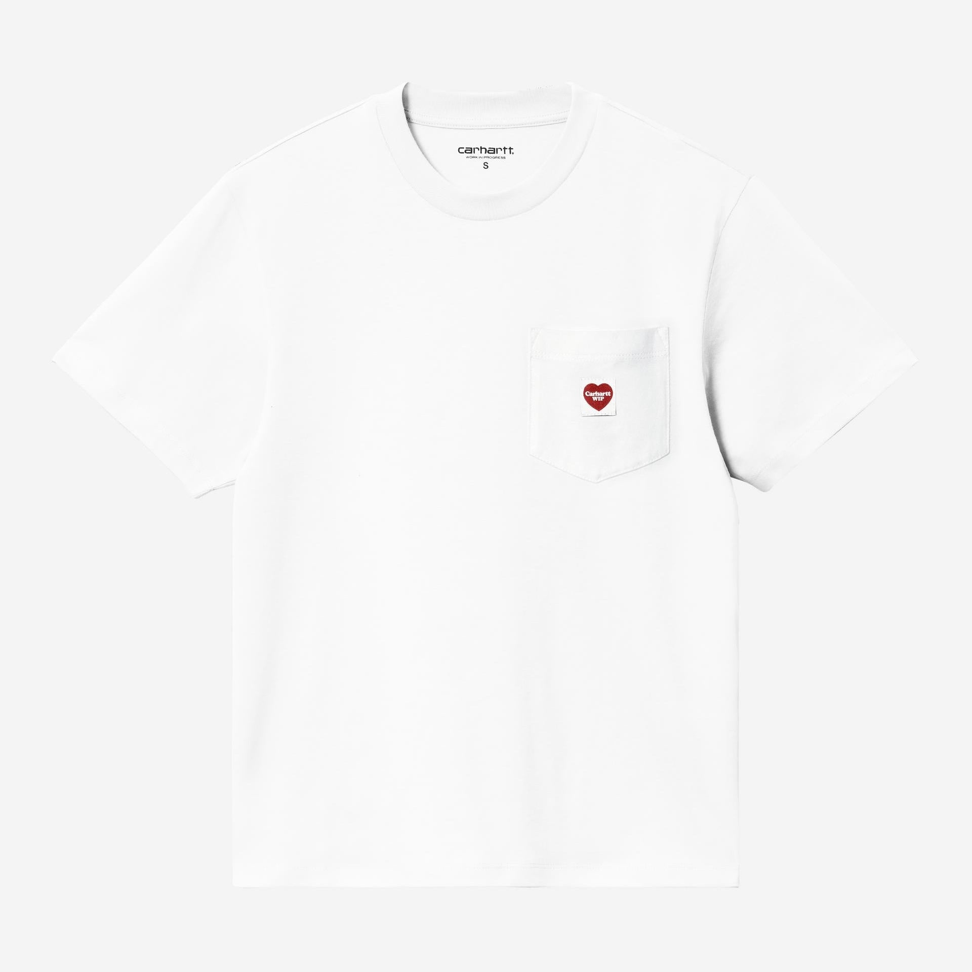 Carhartt WIP W' S/S Pocket Small Heart T-Shirt - White