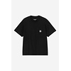 W' S/S Pocket Small Heart T-Shirt - Black