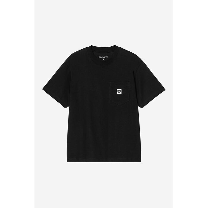 Carhartt WIP W' S/S Pocket Small Heart T-Shirt - Black