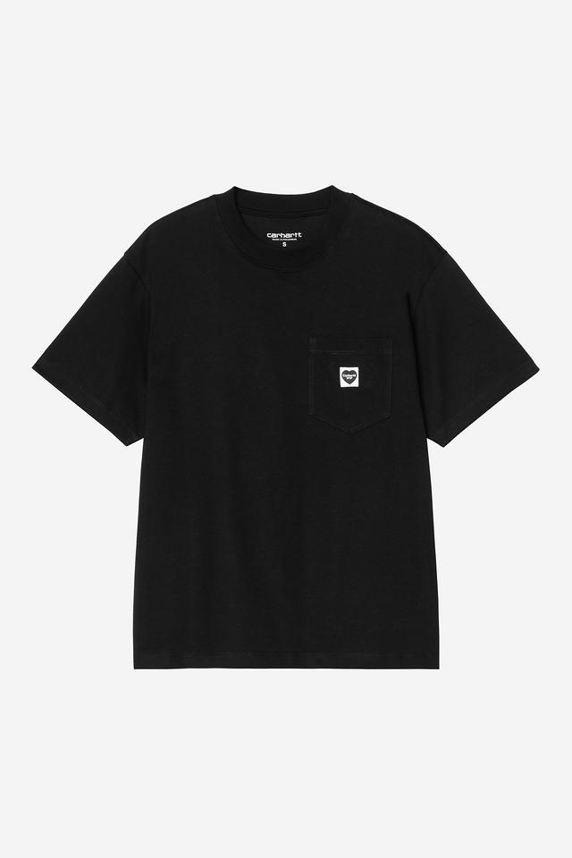 Carhartt WIP W' S/S Pocket Small Heart T-Shirt - Black