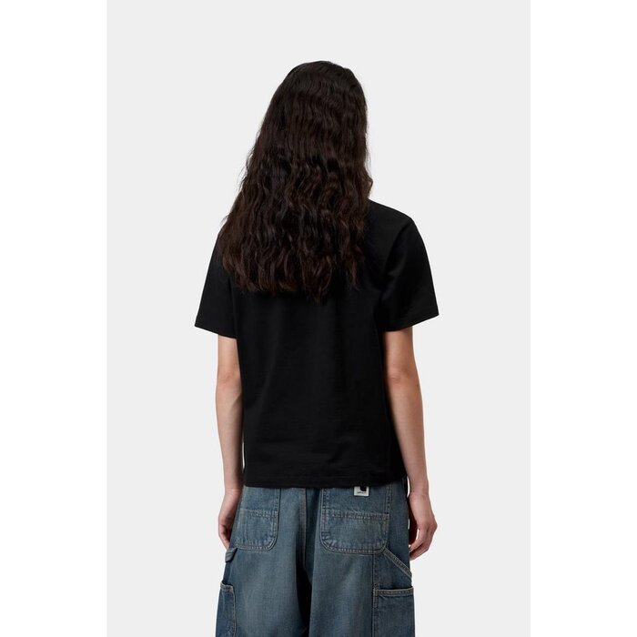 Carhartt WIP W' S/S Pocket Small Heart T-Shirt - Black