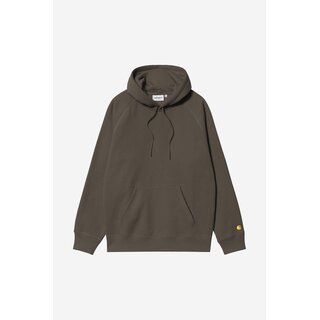 Carhartt WIP Hooded Chase Sweat - Shungite/Gold