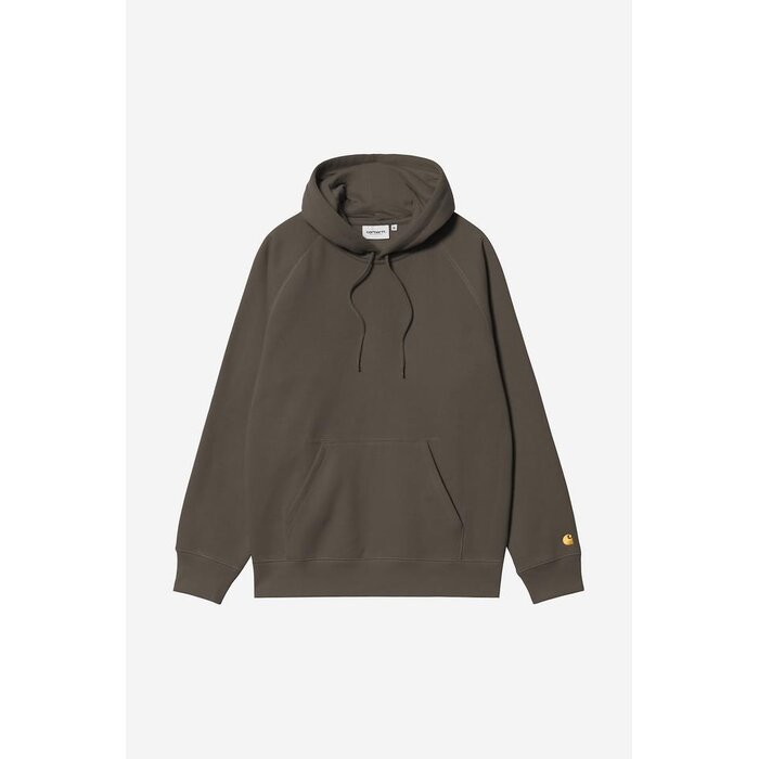 Carhartt WIP Hooded Chase Sweat - Shungite/Gold