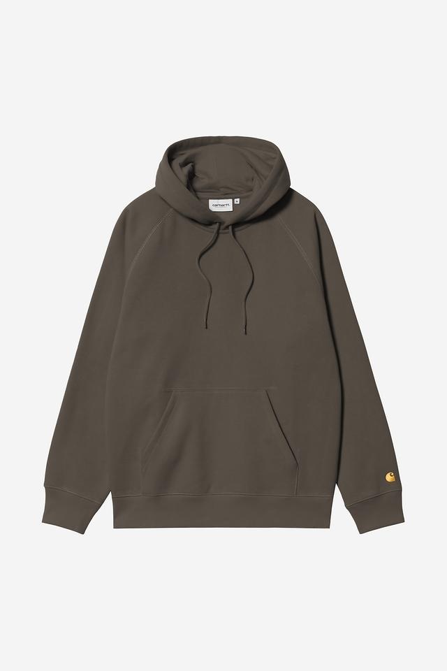 Carhartt WIP Hooded Chase Sweat - Shungite/Gold