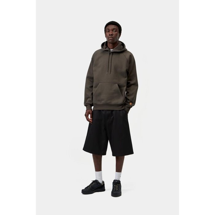 Carhartt WIP Hooded Chase Sweat - Shungite/Gold