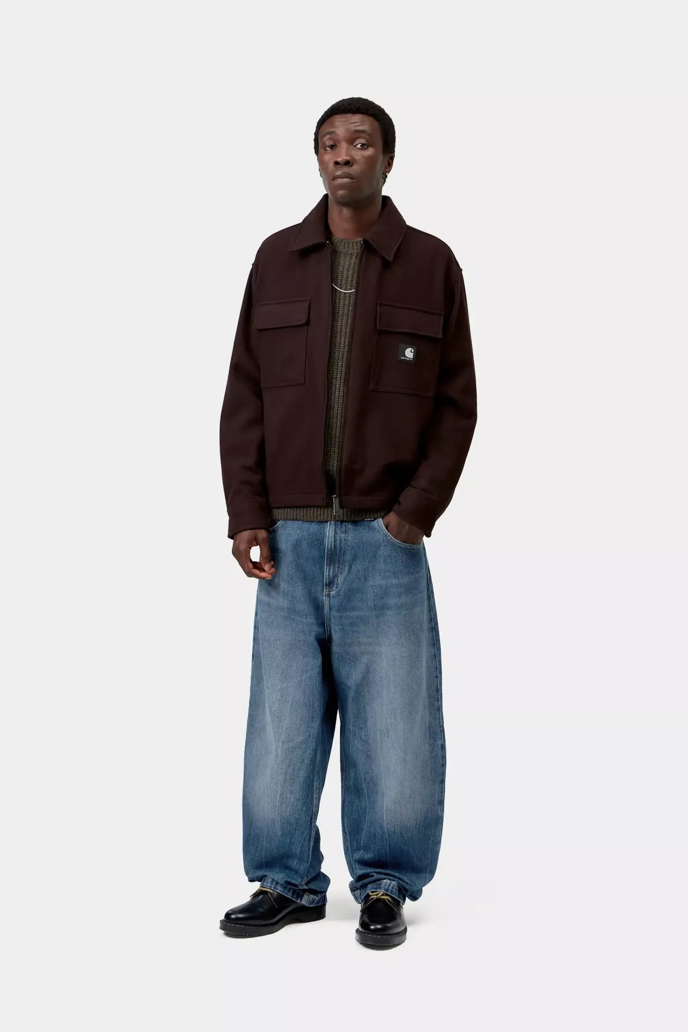 Carhartt WIP Brandon Pant - Blue (Marble Used Wash)