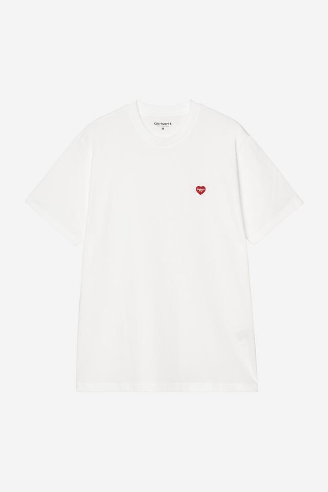 Carhartt WIP S/S Small Heart T-Shirt - White/Red
