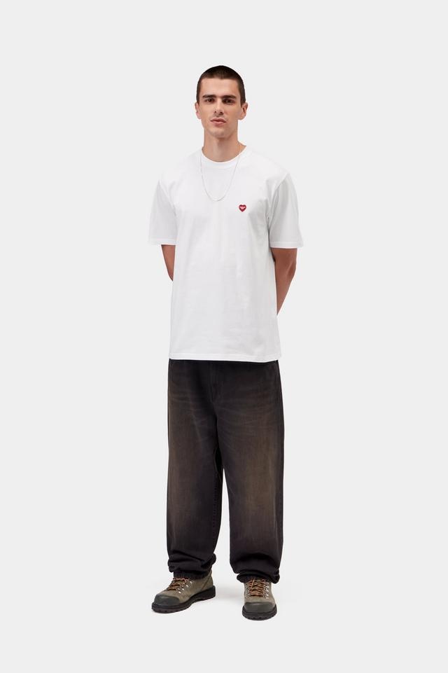 Carhartt WIP S/S Small Heart T-Shirt - White/Red