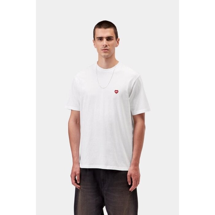 Carhartt WIP S/S Small Heart T-Shirt - White/Red