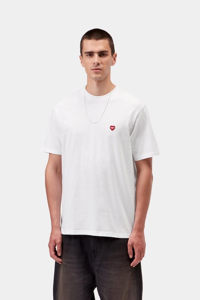 Carhartt WIP S/S Small Heart T-Shirt - White/Red