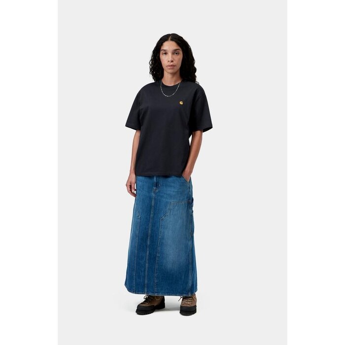 Carhartt WIP W' S/S Chase T-Shirt - Dark Navy/Gold
