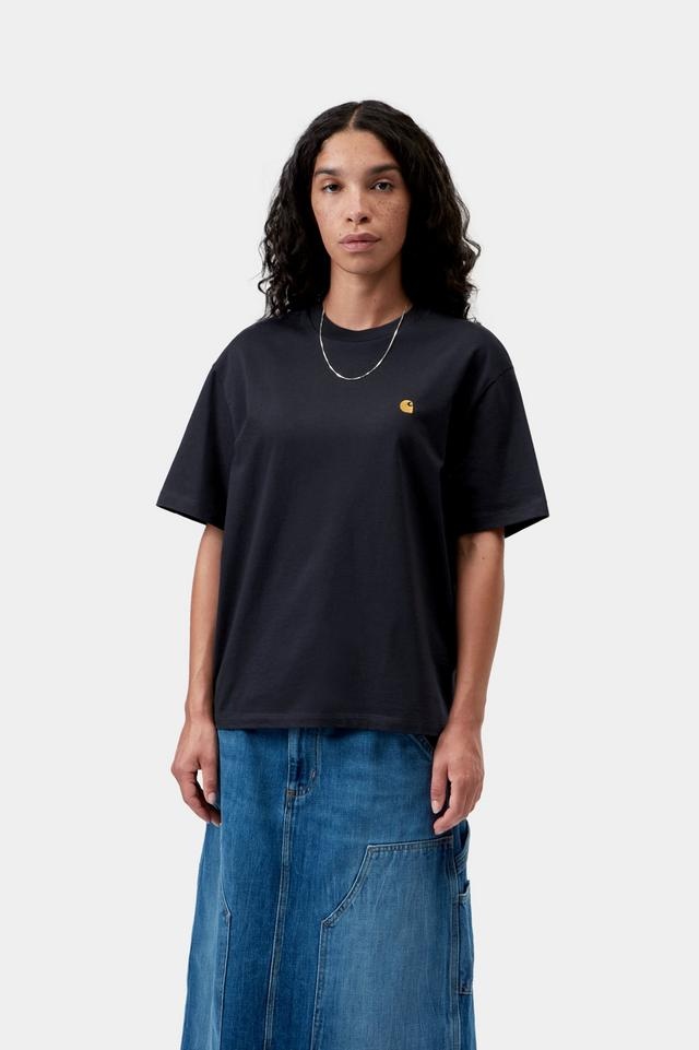 Carhartt WIP W' S/S Chase T-Shirt - Dark Navy/Gold
