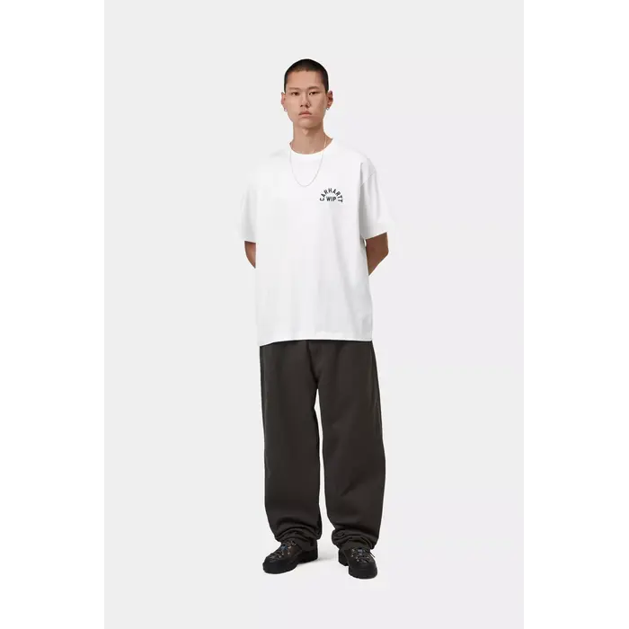 Carhartt WIP S/S Arch Script T-Shirt - White/Dark Navy