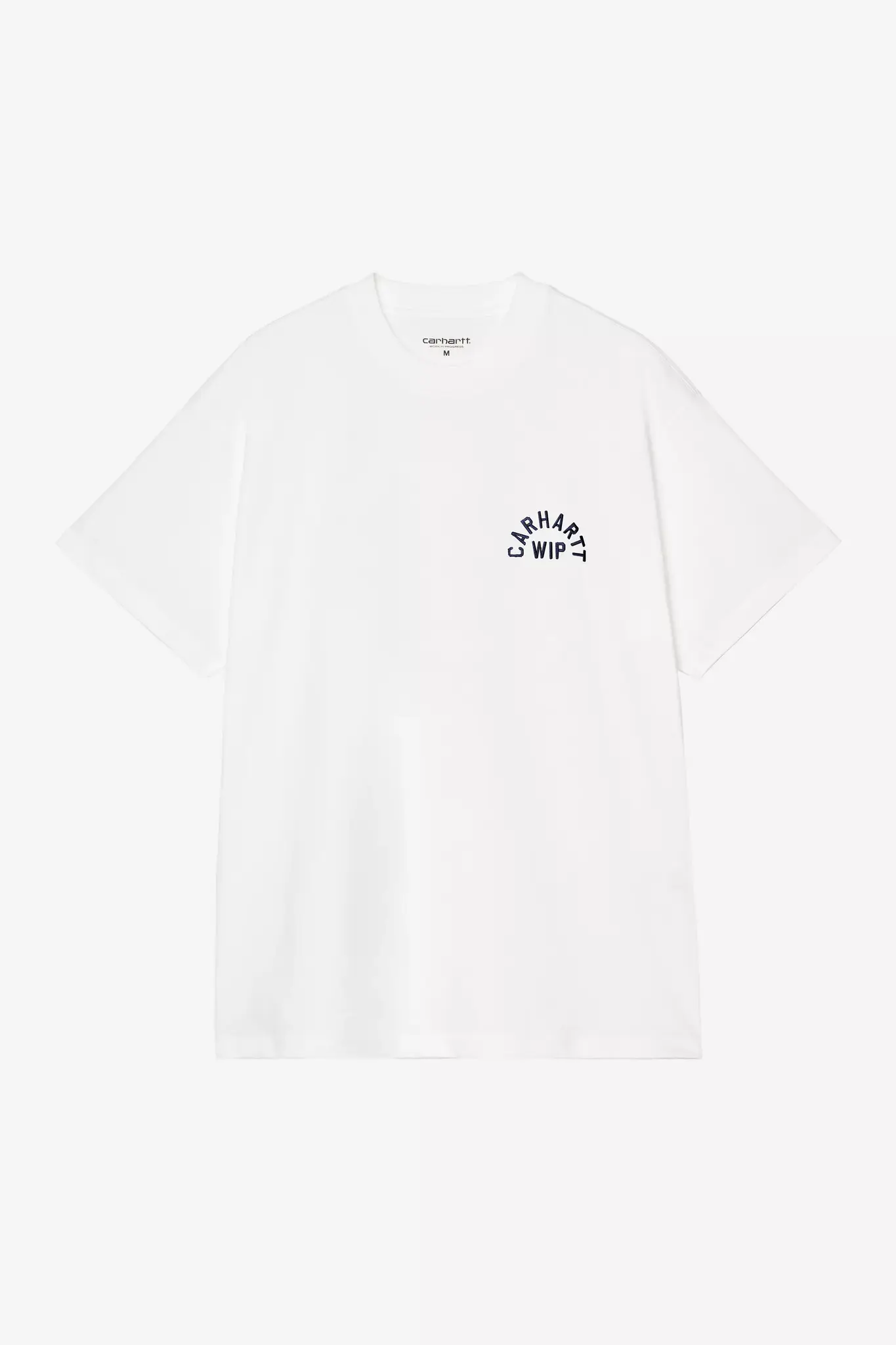Carhartt WIP S/S Arch Script T-Shirt - White/Dark Navy