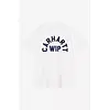 S/S Arch Script T-Shirt - White/Dark Navy