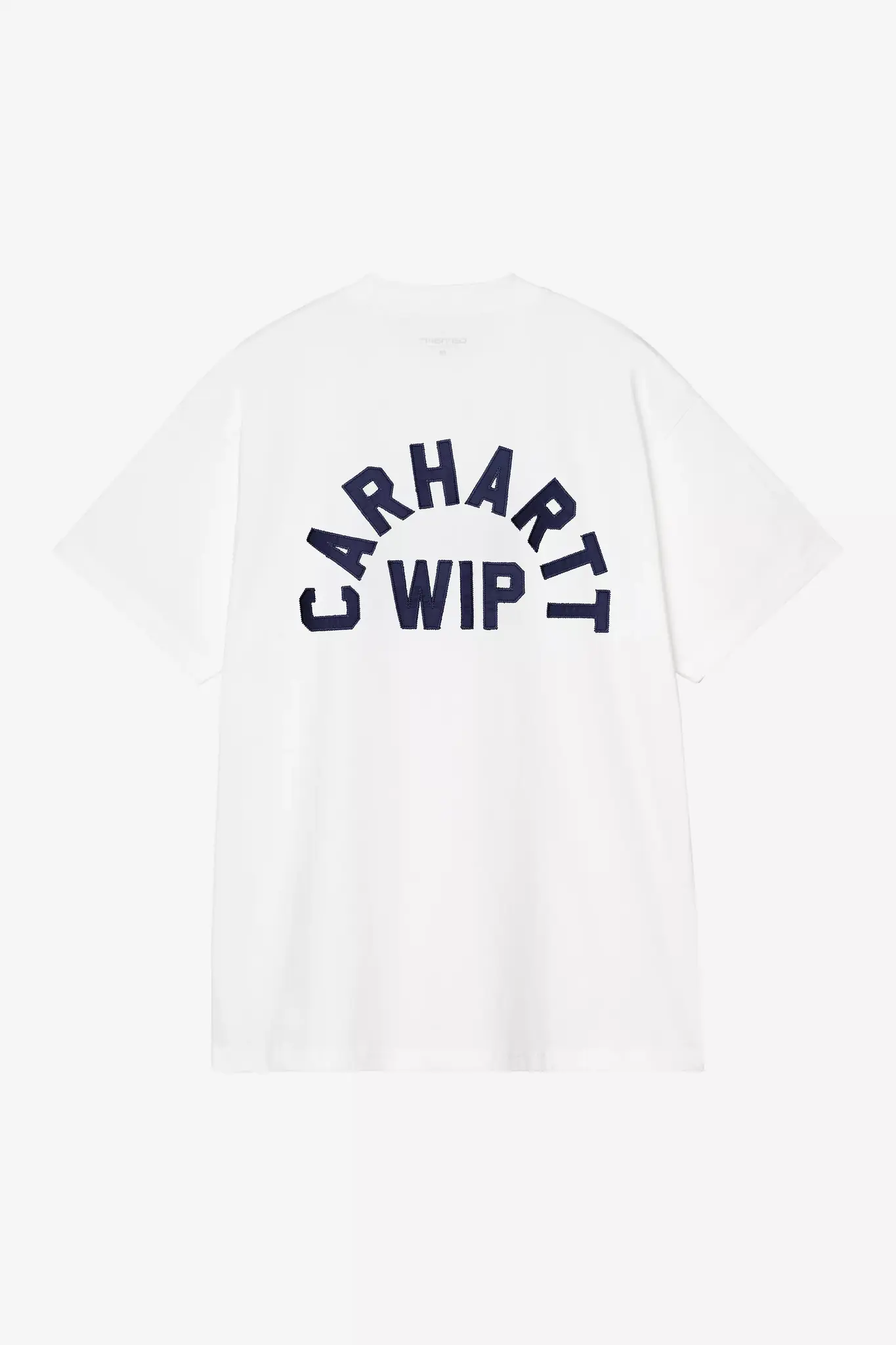 Carhartt WIP S/S Arch Script T-Shirt - White/Dark Navy