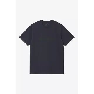 Carhartt WIP S/S Script T-Shirt - Dark Navy/Dark Scarab