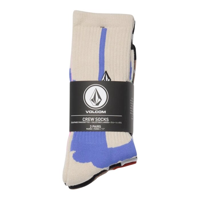 Volcom Print Mixer Sock 3 Pack - Multi