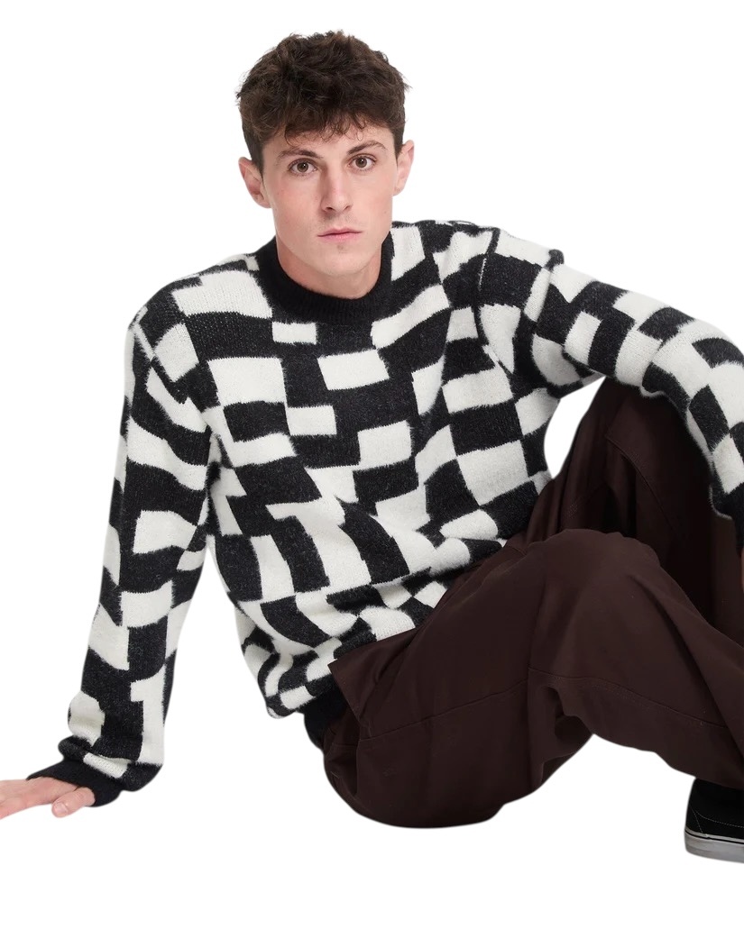 Volcom Carrau Sweater Check - Black