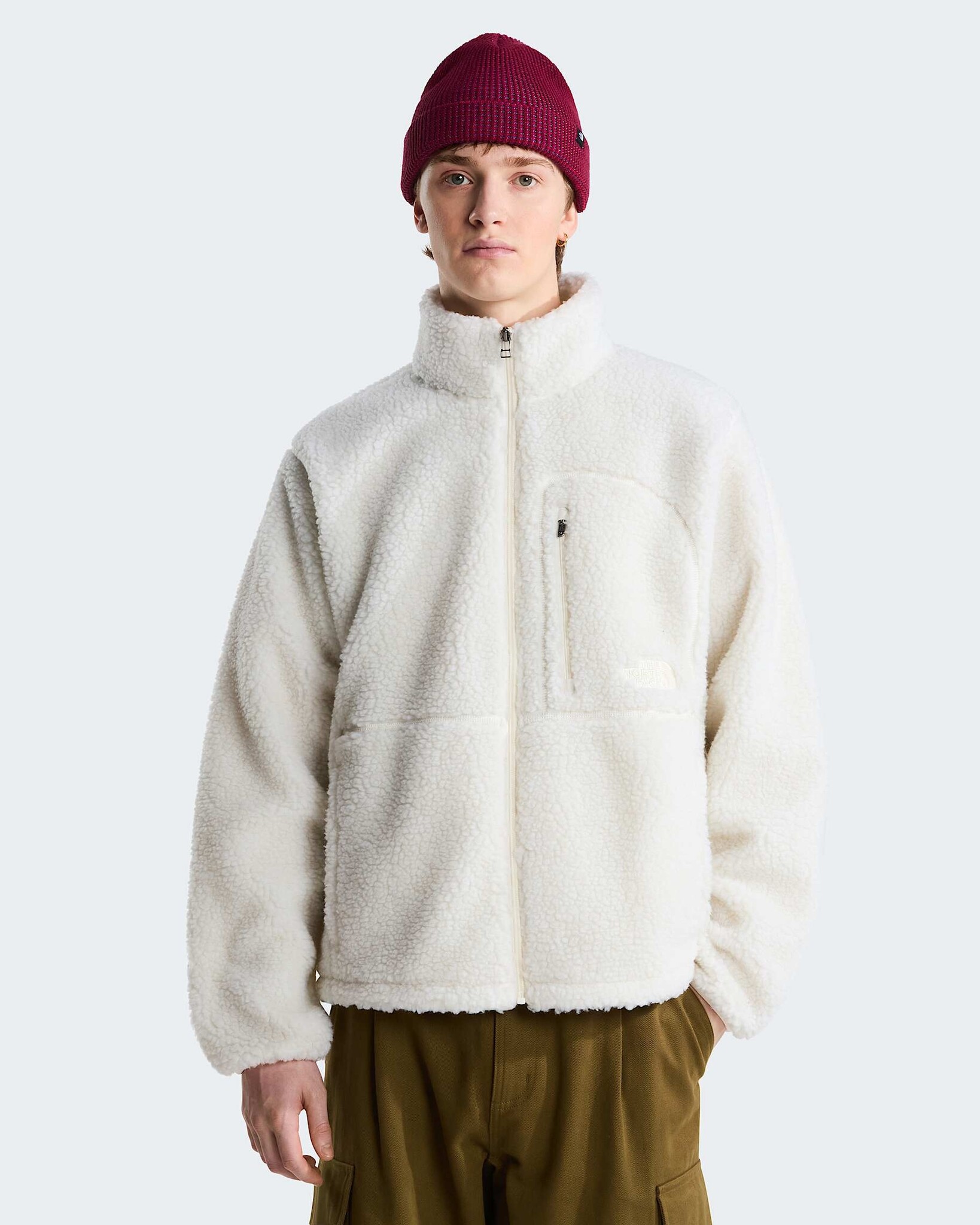 The North Face M' Extreme Pile 2 Full ZIP Jacket - White Dune