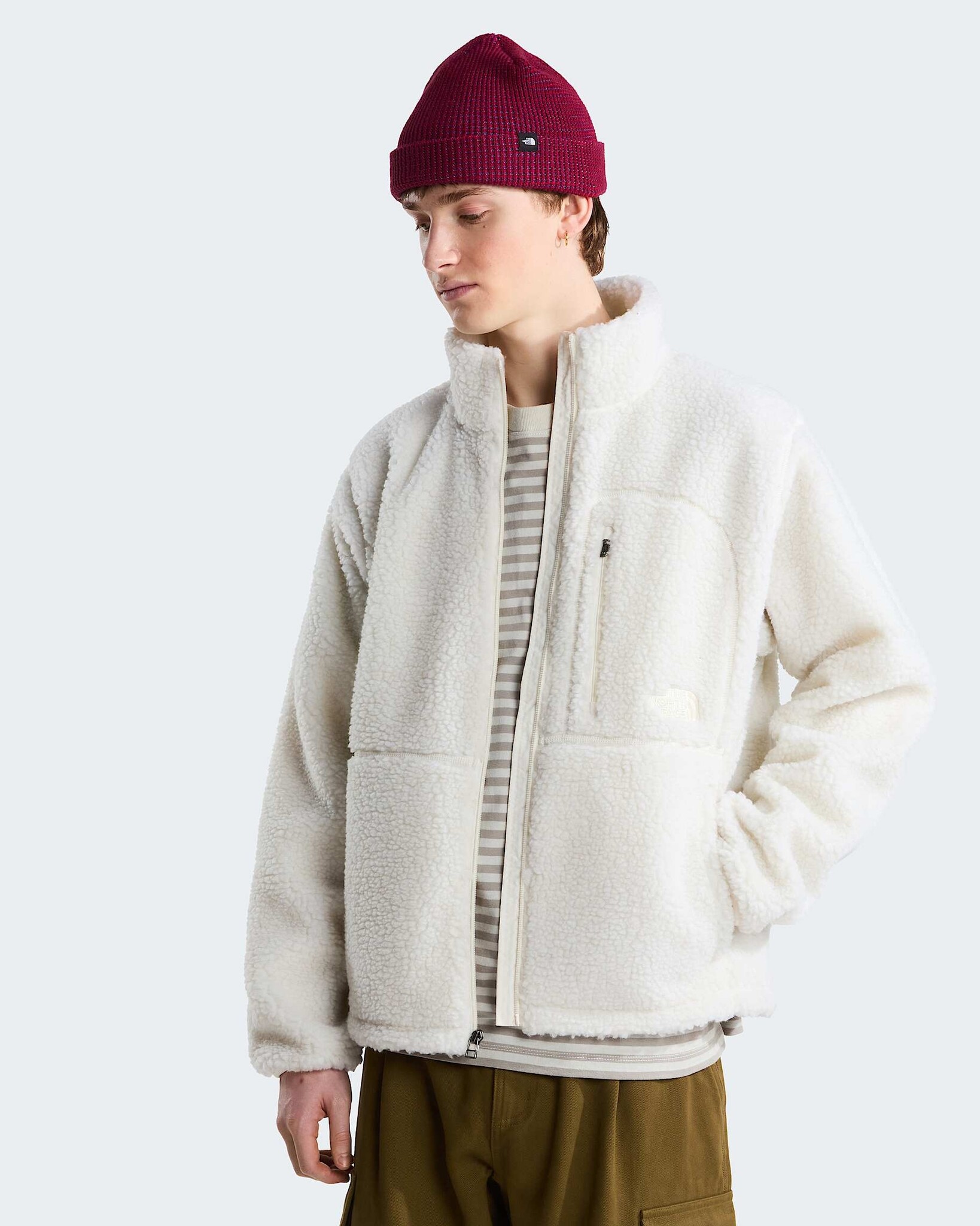 The North Face M' Extreme Pile 2 Full ZIP Jacket - White Dune