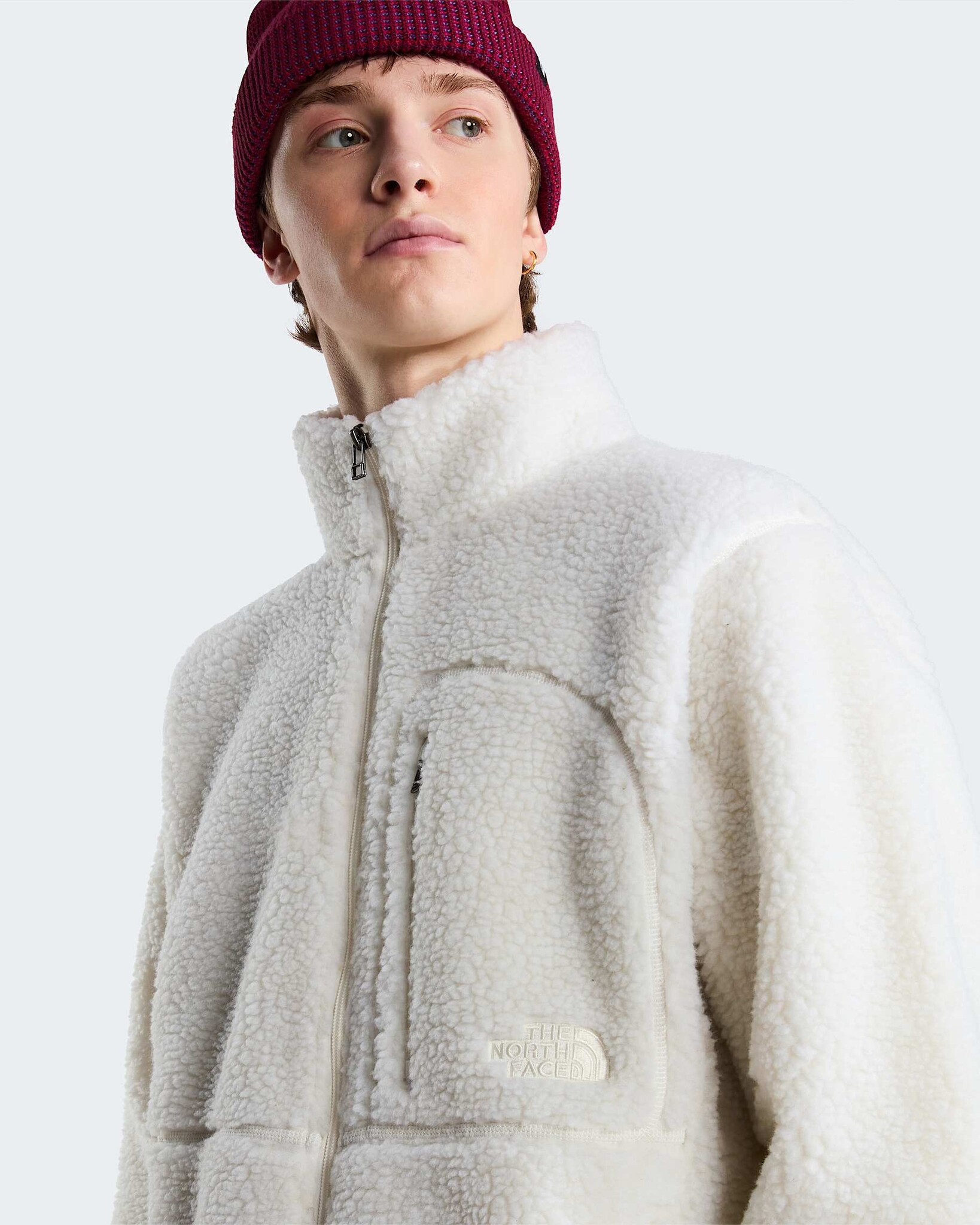 The North Face M' Extreme Pile 2 Full ZIP Jacket - White Dune